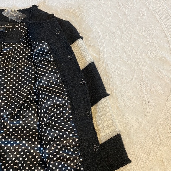 Twenty One Jacket Black White Sparkle Chic Small Crop Bolero - Picture 7 of 12